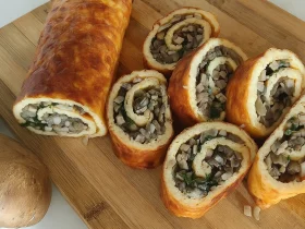 Бризоль с грибами в духовці