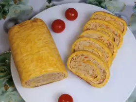 Сирний рулет з курячим фаршем: соковита закуска