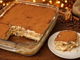 Повітряний домашній тірамісу з кремом із маскарпоне