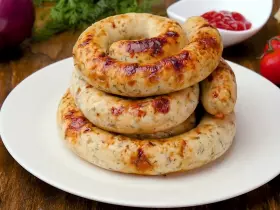 Домашня куряча ковбаса із сиром