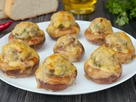 Печериці фаршировані м'ясом